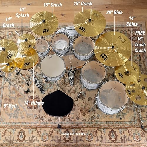 Miniatura 2 de Meinl Cymbals HCS141620+10 HCS Pack juego de platillos con hi hat de 14", crash de 16", ride de 20", más un splash de 10" gratis (VIDEO)