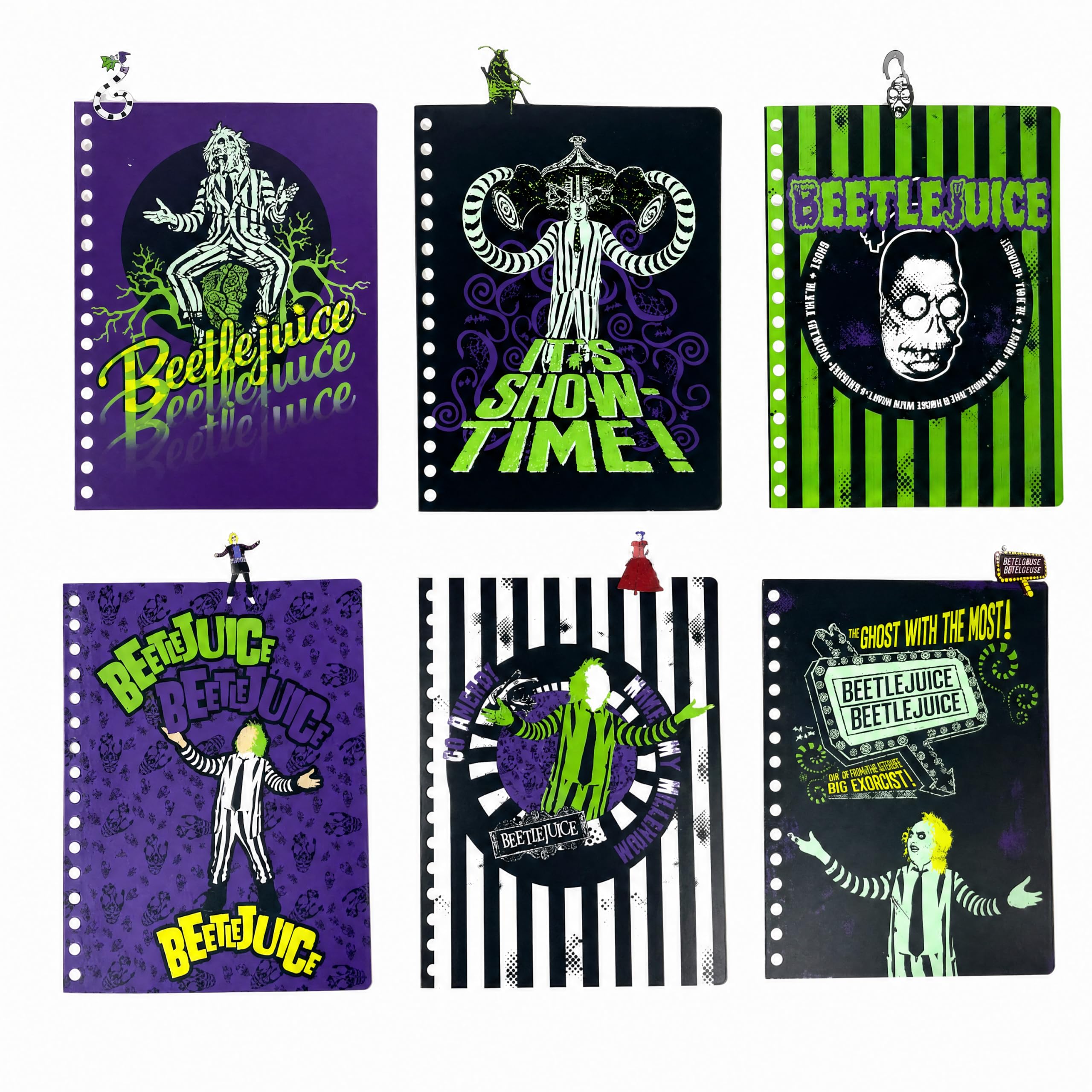 Beetlejuice Tab Günlük Defteri, Spiral Ciltli, 144 Çizgili Sayfa, 8 x 7 inç