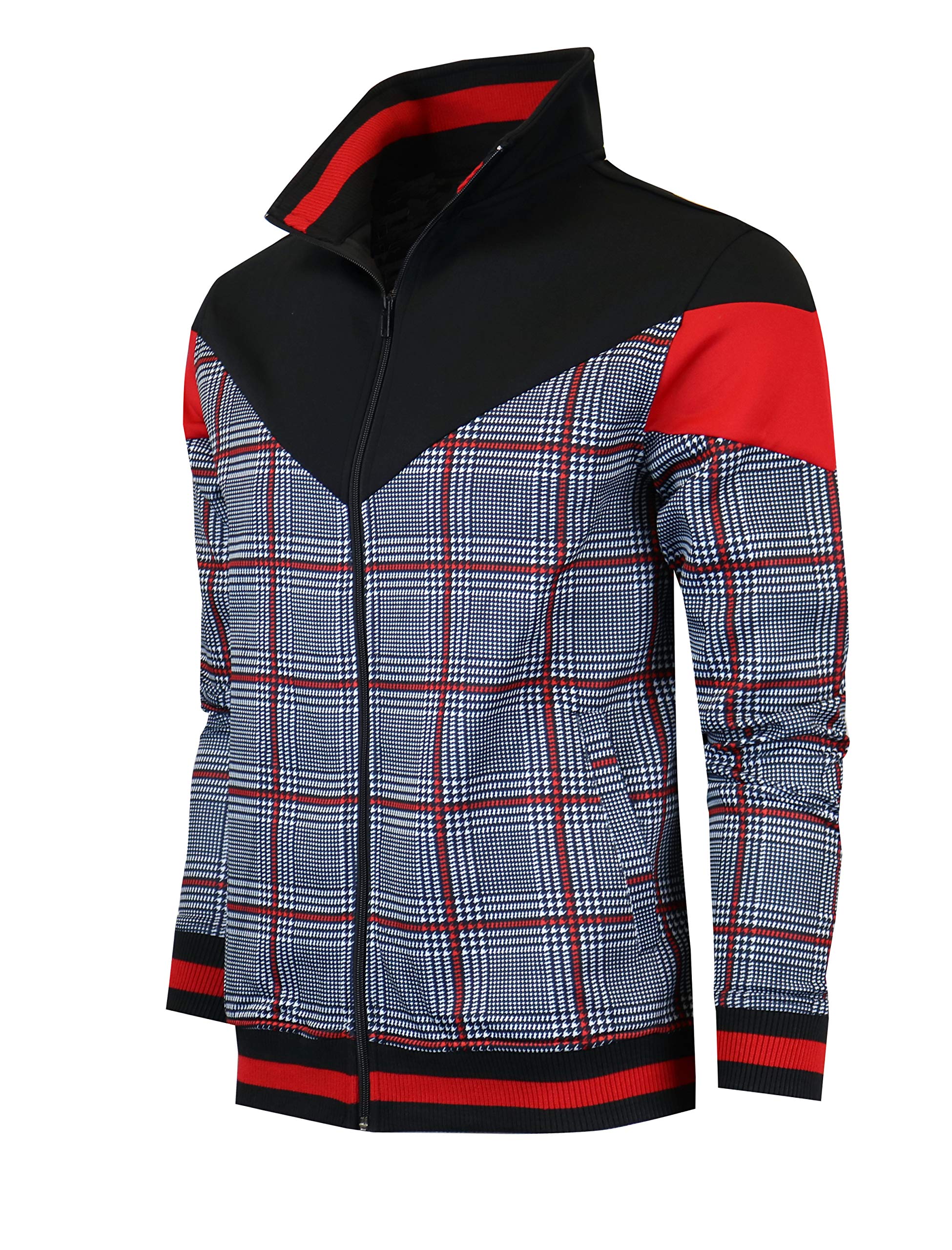 SCREENSHOT-TRACK JACKET Mens Urban Hip Hop Premium Track Jacket - Slim Fit Side Taping Sportswear Urbanwear Streetwear Top