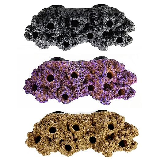 Magnetic Reef Coral Frag Rack Floating Rock Strong Magnets Strong N52 Magnets for 1/2" Glass (Coralline Purple)