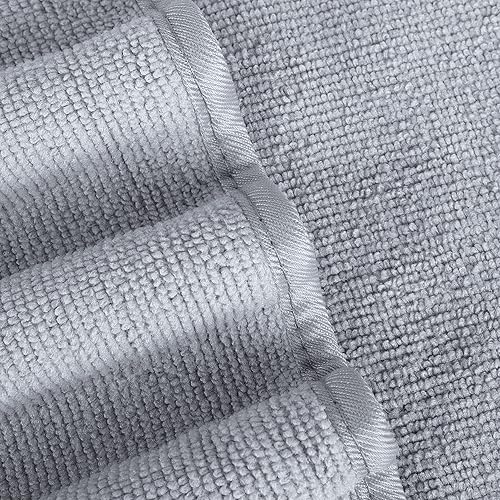 Miniatura 4 de POLYTE Toalla de mano de microfibra de secado rápido, sin pelusas, 16 x 30 pulgadas, juego de 4 (gris)