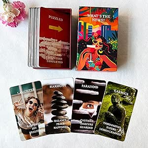 Amazon.com: Vzmeiyre What's The News? Situations Oracle Cards, Life