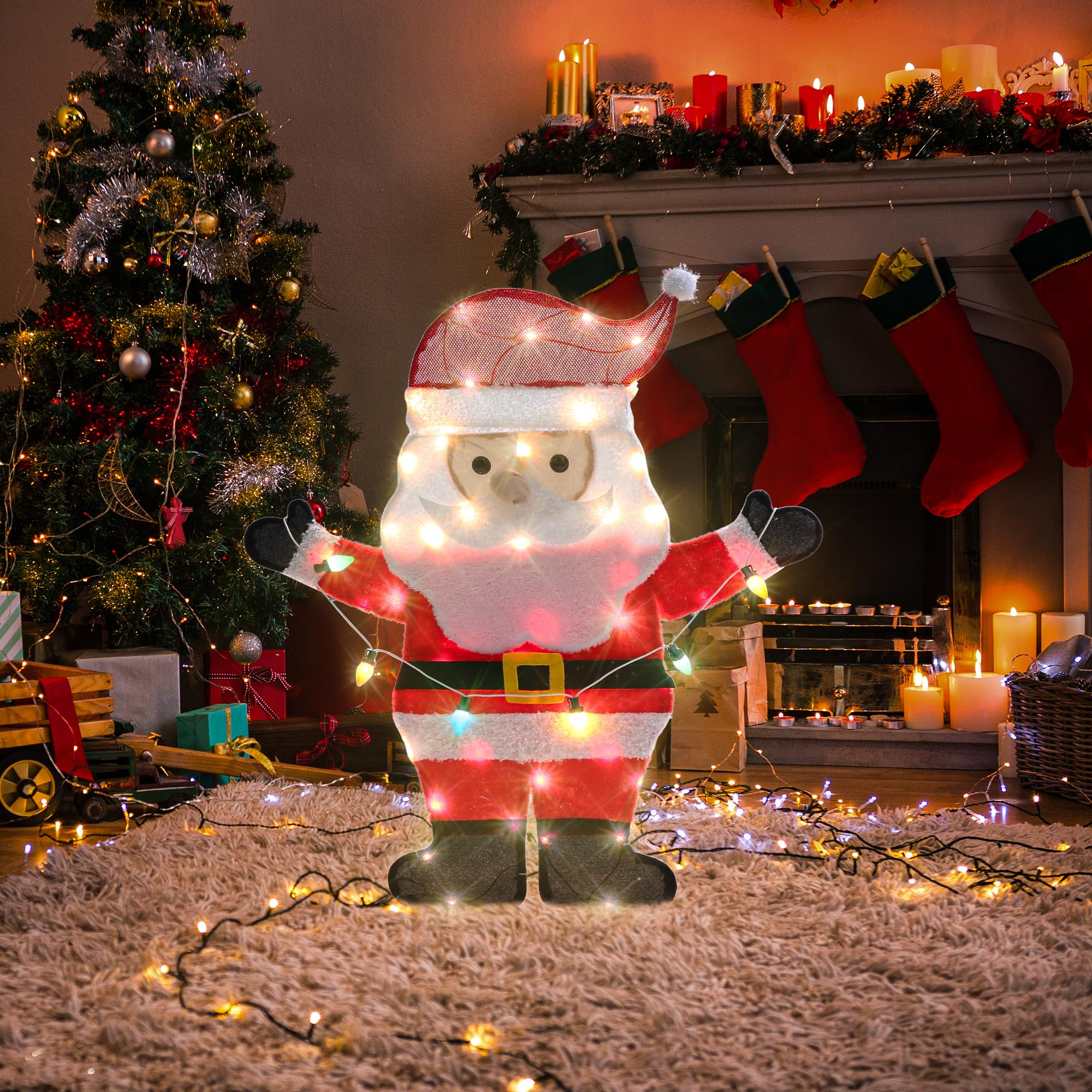 Amazon.com: GENIMO 2D Santa Claus Outdoor Christmas