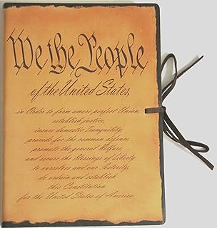 US Constitution Preamble Printed Blonde Color (Size 8" x 6")