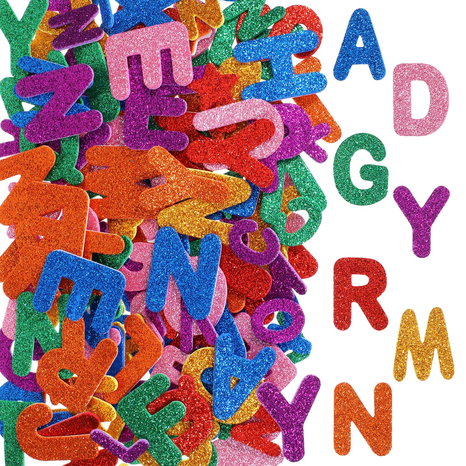 Quvvarly 448Pcs Foam Alphabet Stickers, Colorful EVA Letters for DIY Crafts