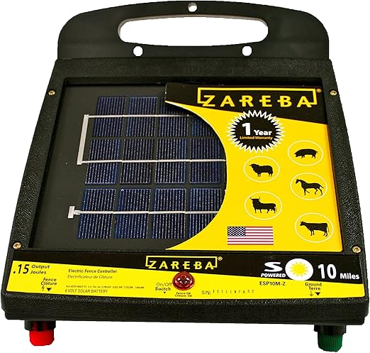 Zareba ESP10M-Z Solar Powered Electric Fence Charger