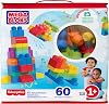 MEGA BLOKS Big Building Bag building set with 60 big and colorful building blocks, and 1 storage bag, toy gift set for ages 1 and up, DCH55