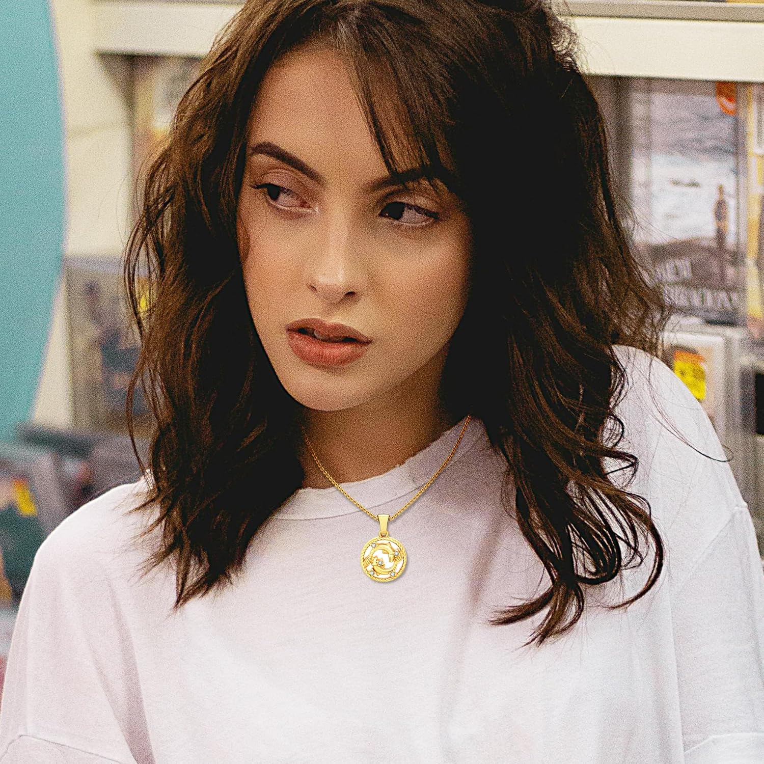 18K Gold Plated Zodiac Necklaces for Women, Leo/Capricorn/Gemini/Aquarius/Cancer/Scorpio/Virgo/Taurus/Pisces/Libra/Aries/Sagittarius Necklace Birthday Zodiac Gifts for Women - Image 4