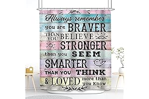 SVBright Inspirational Quotes Shower Curtain
