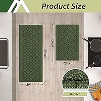 Vista 6 de COSY HOMEER Alfombras de cocina de 48 x 20 pulgadas/30 x 20 pulgadas, hechas de 100% polipropileno, 2 piezas de tapete de cocina suave