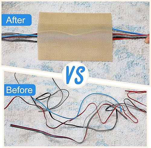 Miniatura 4 de WILLBOND Cubierta para cable de alfombra, protector de cable, cubierta para suelo, protector de cable, solo para alfombras de oficina comerciales (3