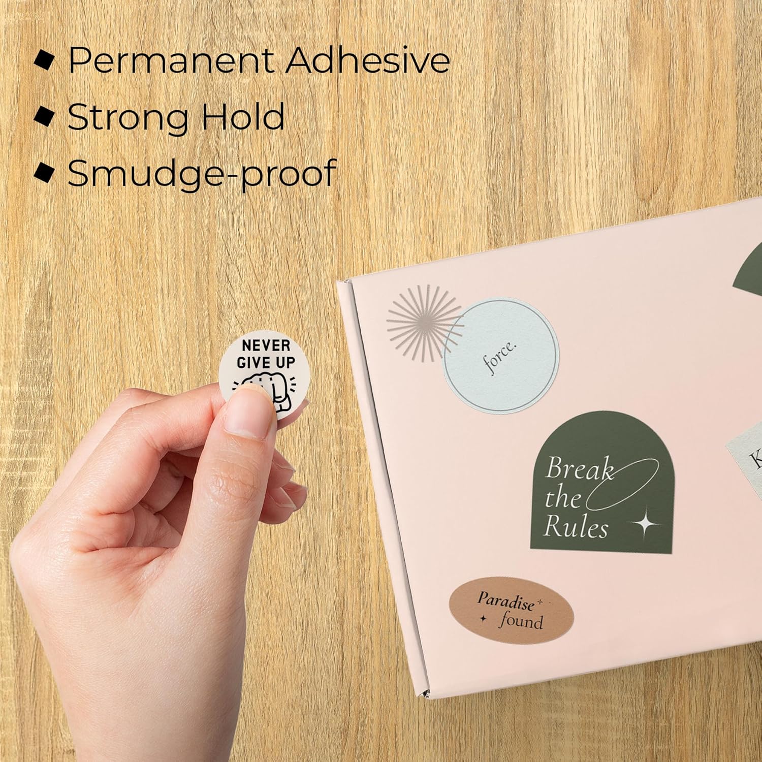 Perco Ivory 1-Inch Perforated Circle Dot Thermal Sticker Labels — 735 Stickers/Roll, Direct Thermal Printer Compatible—with Permanent Adhesive for Color Coding, Garage Sales, Crafts—Made in USA - Image 5