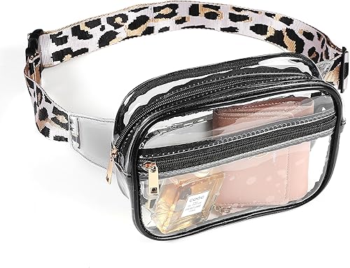Oufegm Bolso cruzado transparente aprobado para estadios, bolso transparente para mujeres y hombres, bolso de hombro para conciertos y eventos