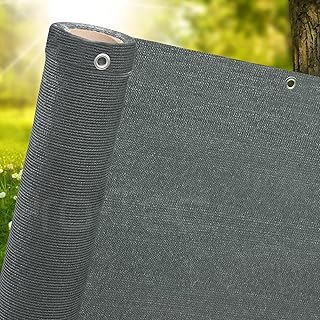 1m,1.5m, 2m wide privacy netting garden screening windbreak fencing 95 percent shade fence net silver (SILVER 1m x 5m)