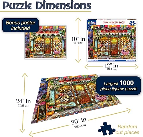 Miniatura 2 de White Mountain Puzzles Wine and Cheese Shop Rompecabezas de 1000 piezas, 1 EA
