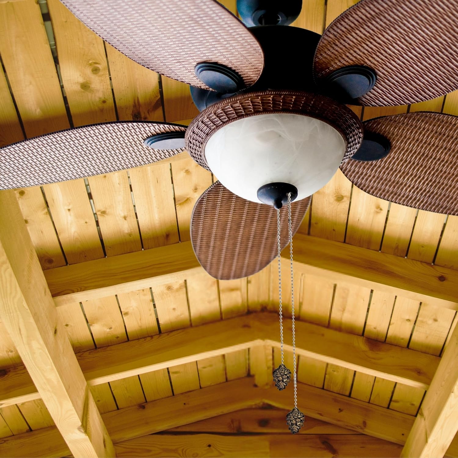 BestGiftEver Miniature Pine Cone Rustic Ceiling Fan Pull, Brown, 1.5 Inch