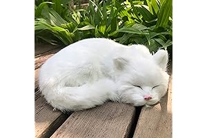 Adorable White Cat Stuffed Animal: A Realistic Companion for Your Home or Office