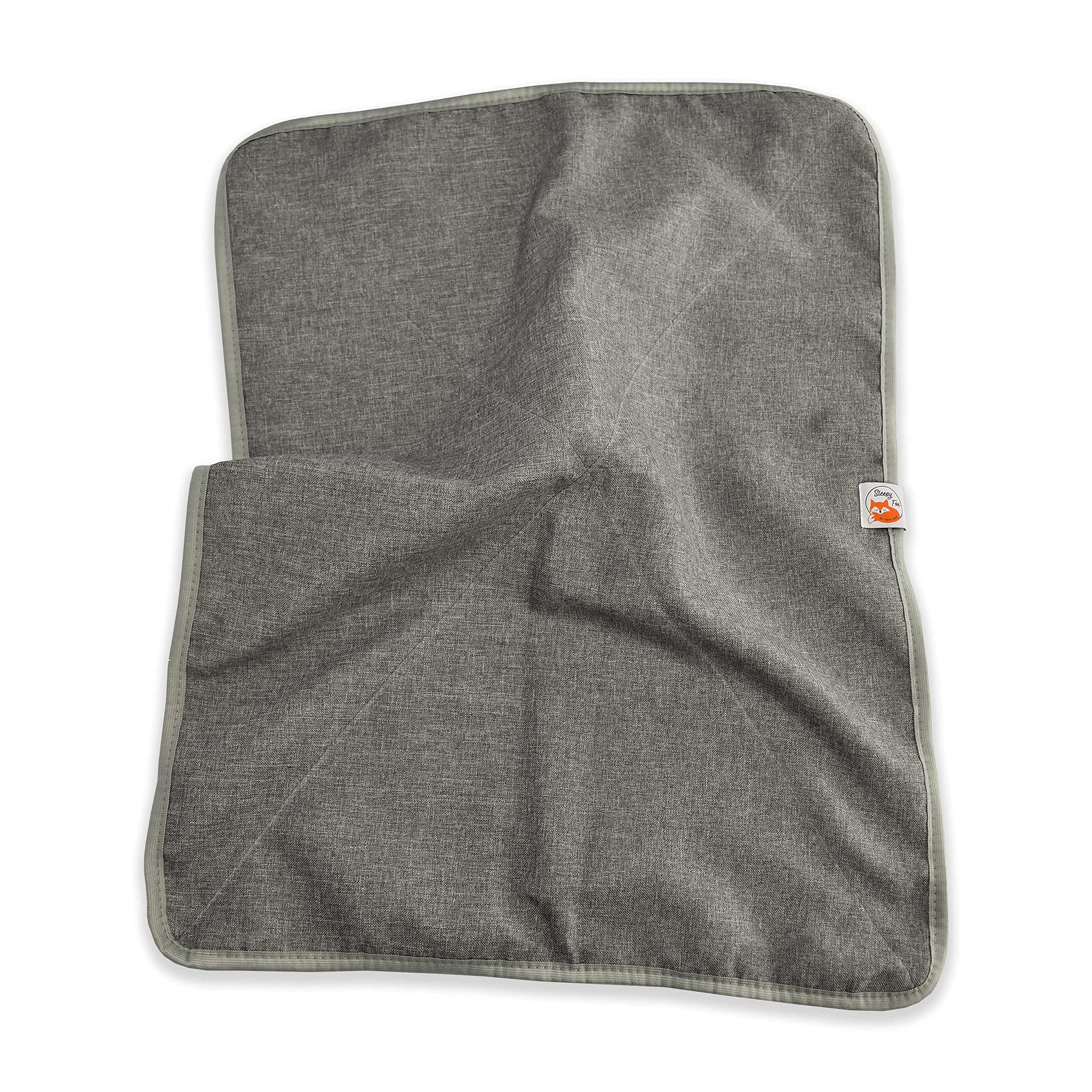 Sleepy Fox Snuggle - Manta para gatos y perros con forro polar Sherpa (100 x 140 cm), color gris