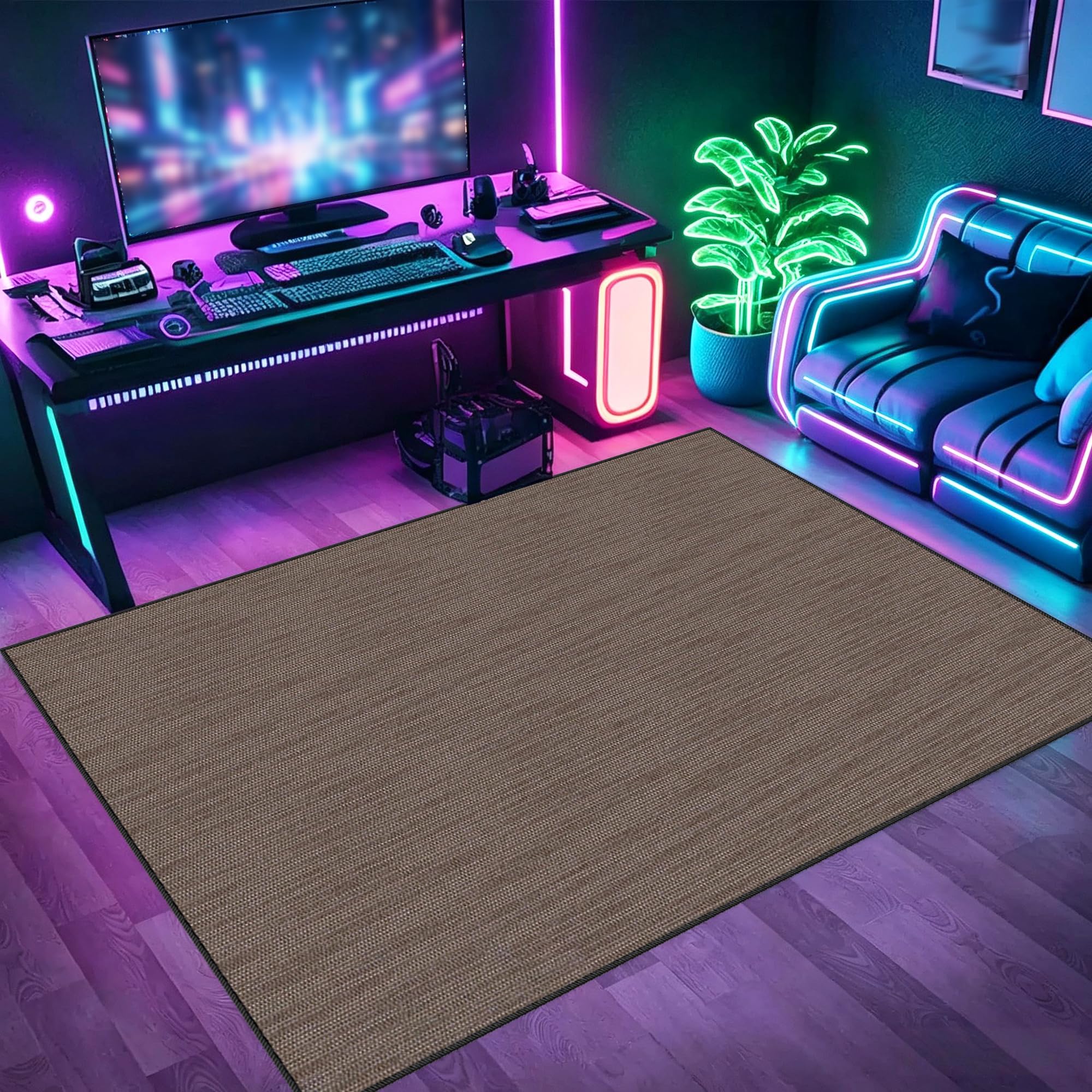 Zmywalny dywanik do pokoju zabaw, 170 x 200 cm / 66,93 x 78,74 cala Mata podłogowa na krzesło komputerowe do gier, mata sportowa, mata podłogowa dla graczy 3D do sypialni na krzesło biurowe