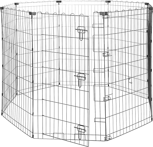 Tienda Basics - Corralito plegable de metal para perros y mascotas tamaño XS a L con o sin puerta