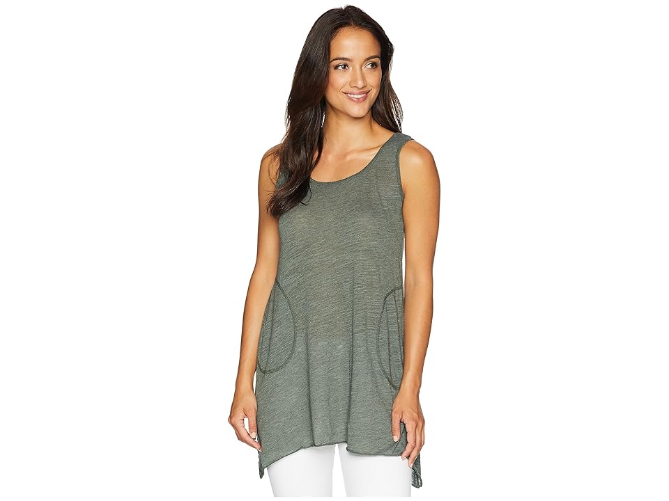 

Allen Allen Scoop Neck Angled Tunic (Cilantro) Women's Sleeveless