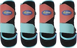 Professional Equine Horse Medium Sports Medicine Splint Boots Turquoise 4113C