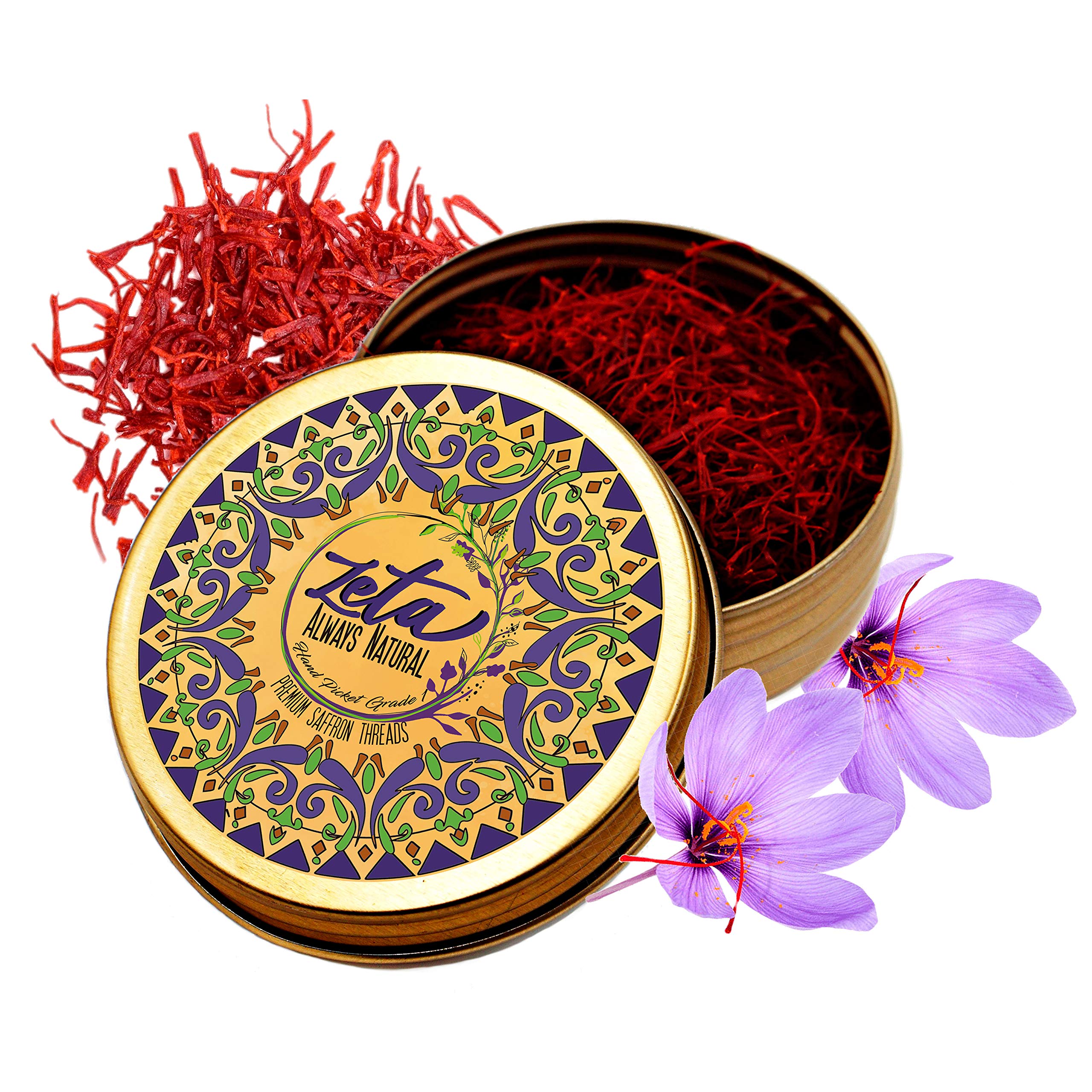 Buy Zeta Saffron Spice, Superior Saffron Cooking Threads, All Red