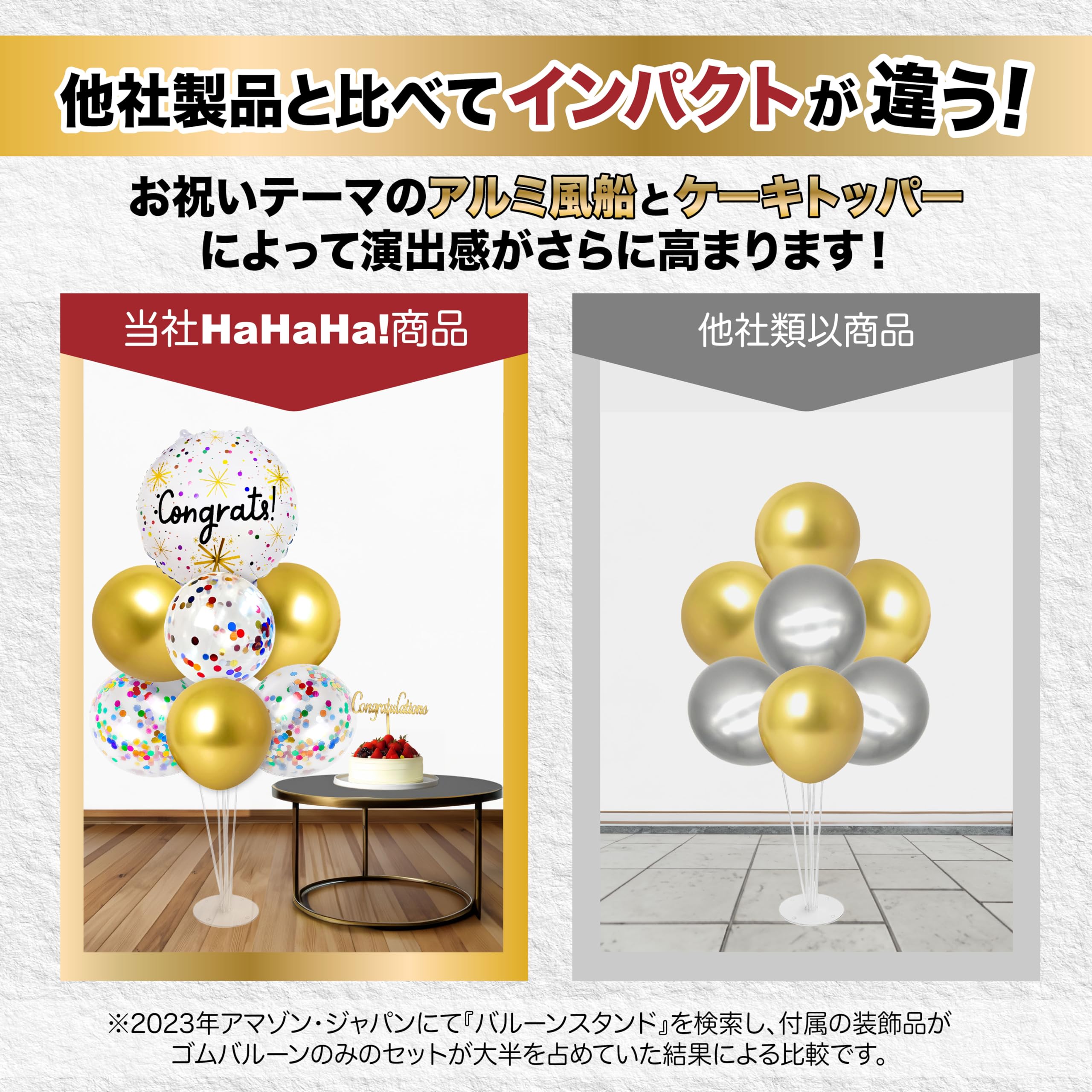 Amazon.co.jp: HaHaHa! おめでとう 記念日 お祝い バルーンスタンド 