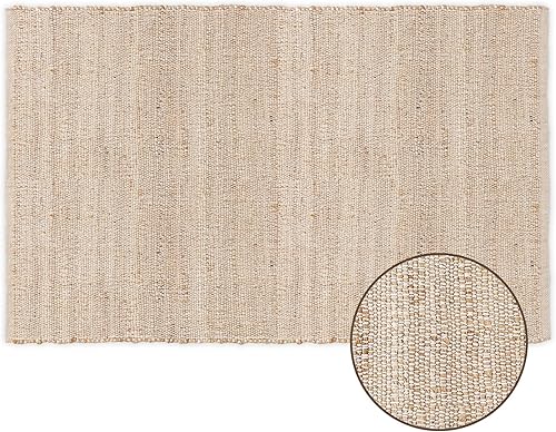 Vista 160 de REDEARTH · Alfombra redonda – Alfombra trenzada de yute natural de 6 pies – Alfombras de yute bohemio reversibles hechas a mano para dormitorio