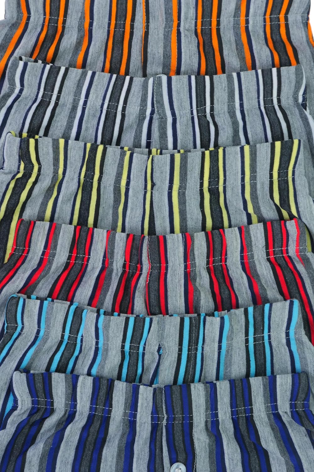 ToBeInStyle Boy's Pack of 6 Cotton Striped Boxer Shorts