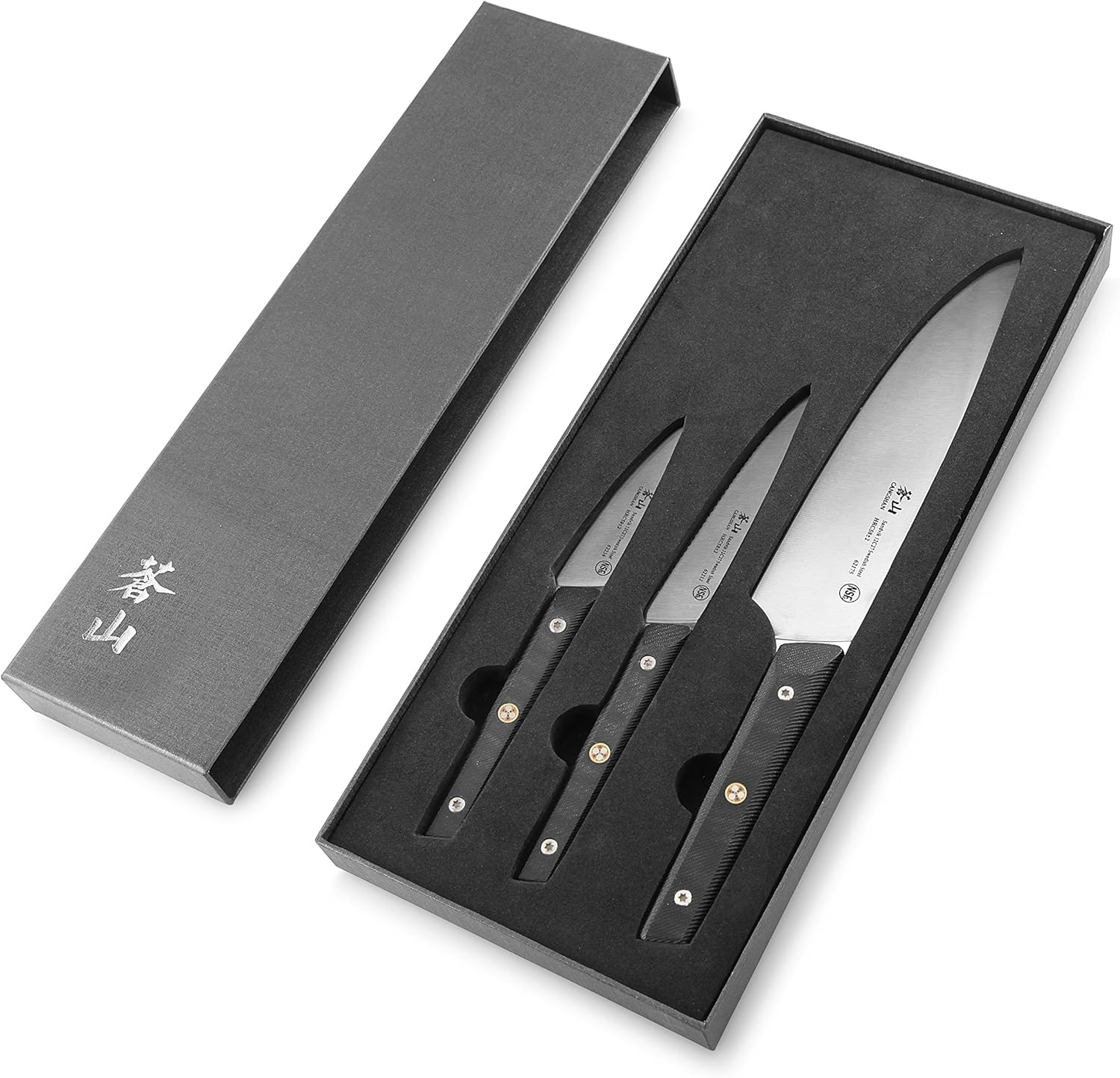 Cangshan TG Series 62355 Swedish 12C27 Steel 3-Piece Starter Knife Set