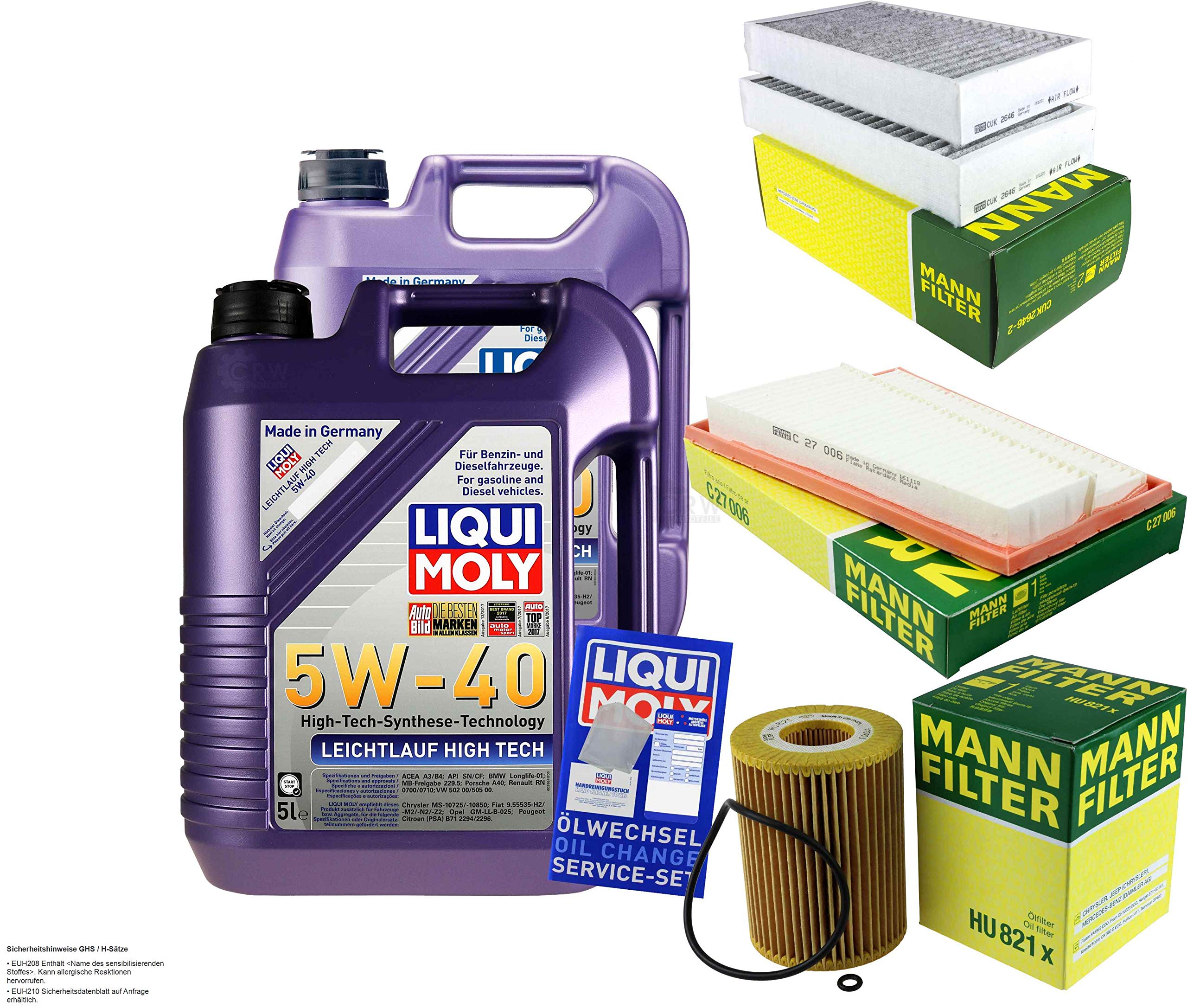 Pacchetto di ispezione 10 L LM LL High Tech 5W-40 + pacchetto filtro Uomo Classe M