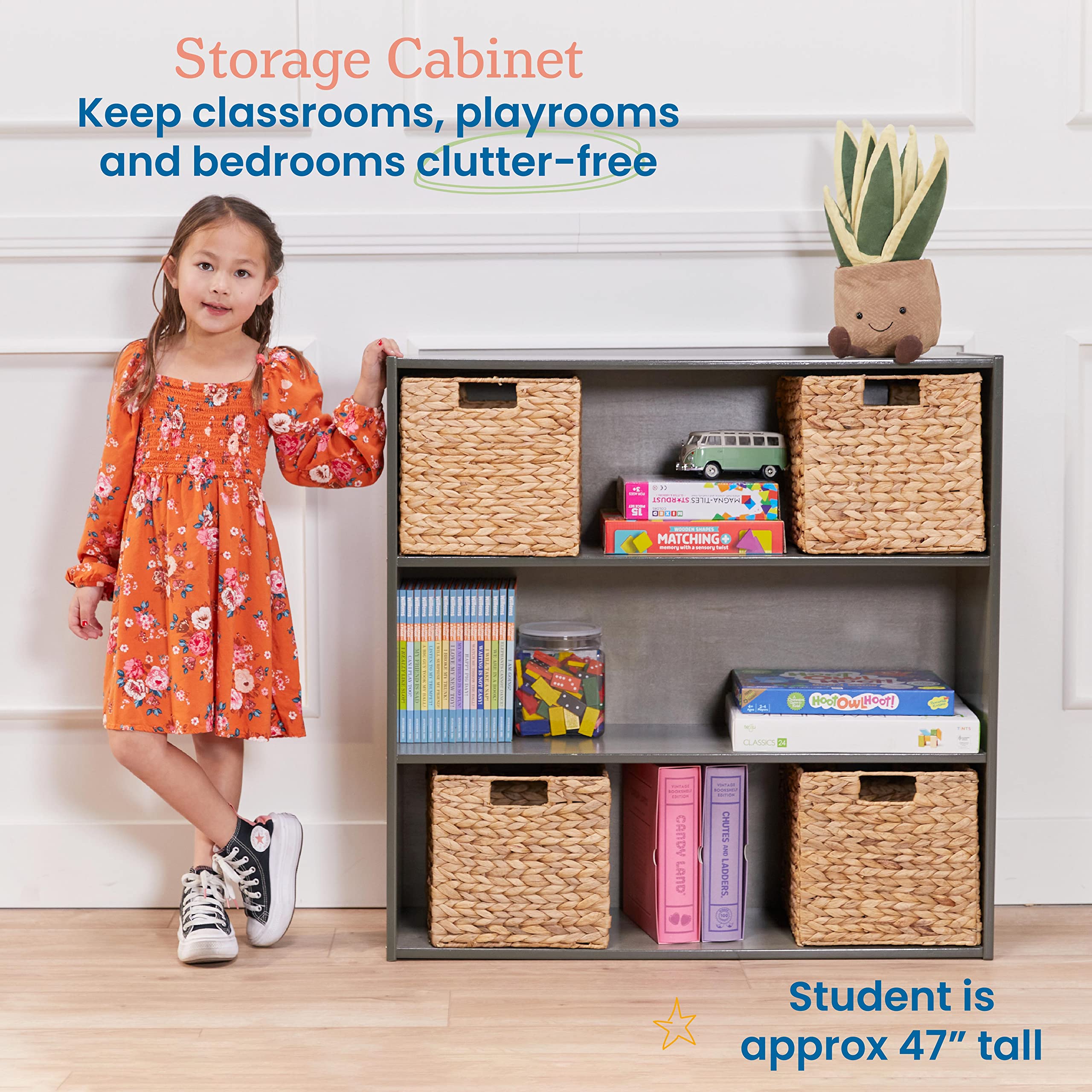 Amazon.com: ECR4Kids Streamline 3-Shelf Storage Cabinet, 36in