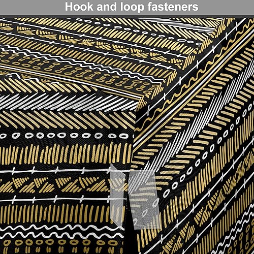 Miniatura 4 de Ambesonne Funda bohemia para jaula de perro, diseño tribal étnico retro maya nativo americano funky hippie cultura, fácil de usar, para perros