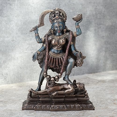 Miniatura 2 de Veronese Design 7 34 pulgadas Kali diosa hindú de pie en Lord Shiva resina fundida en frío bronce acabado estatua