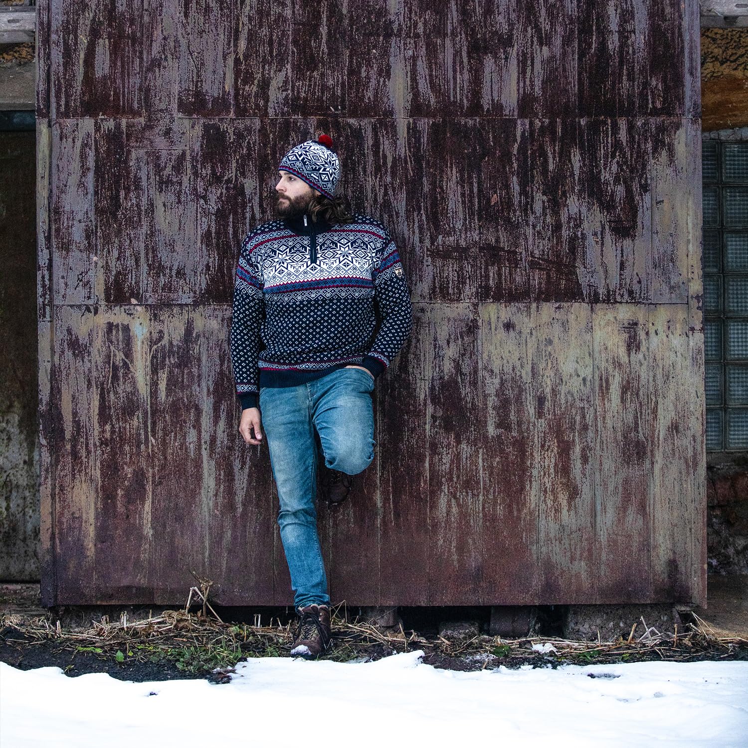 kama Strickmütze Merino AW41 Herren aus Feinster Merinowolle mit Gore - Windstopper Membran I Hergestellt in EU