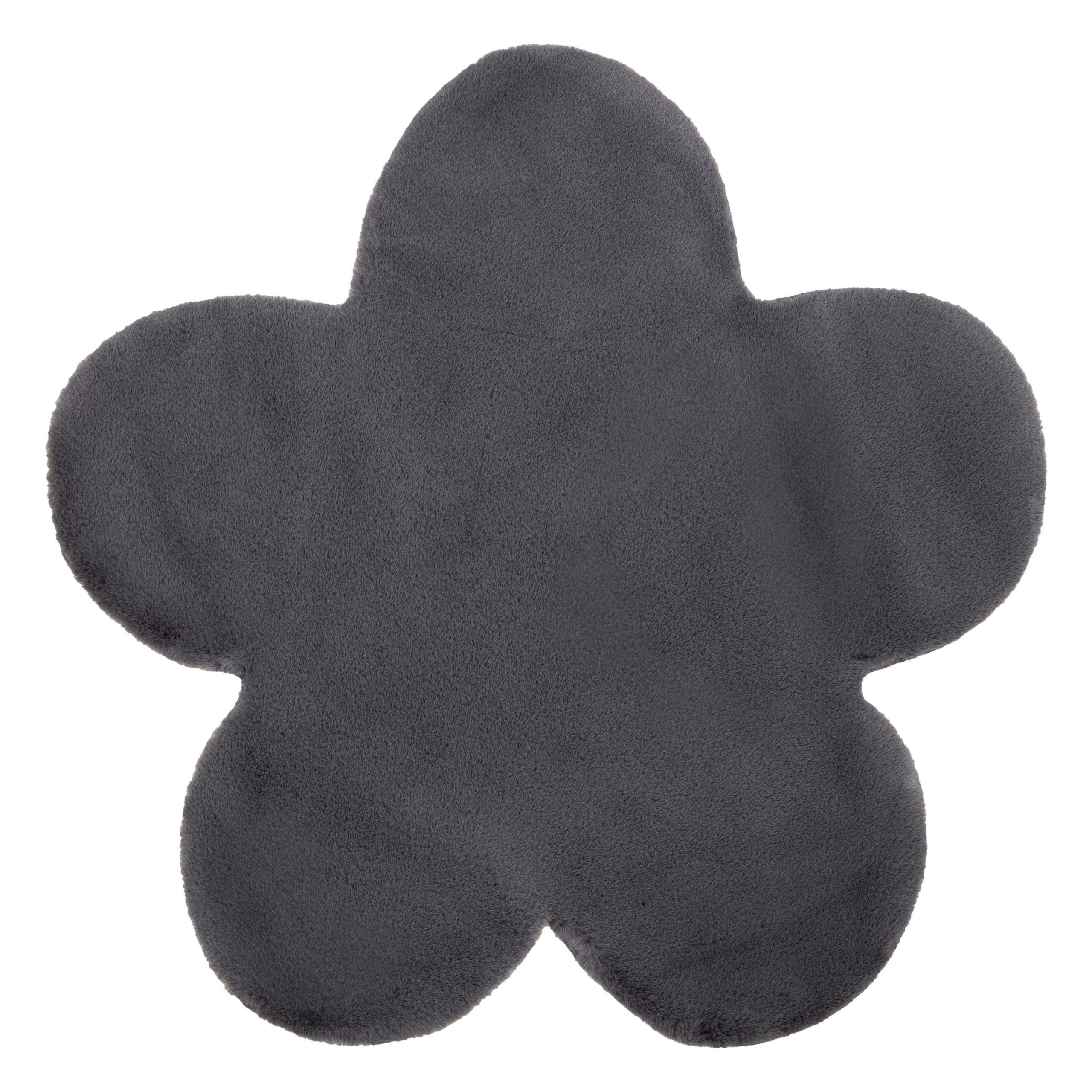 Tapis imitation fourrure haut de gamme New Dolly G4372-1 anthracite 90 x 90 cm