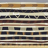 Vista 14 de Ambesonne Tela de Fiesta Popstar por Yarda, Estilo de Dibujos Animados Garabatos Dibujados a Mano Tema Musical Impresión de Arte Lineal, Tela