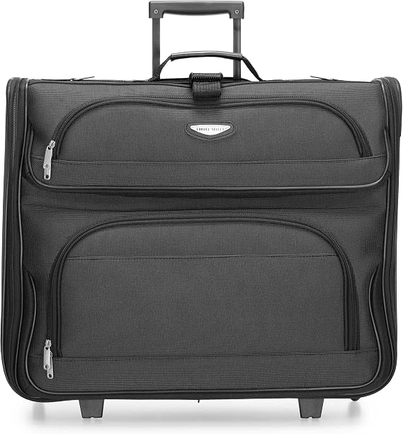 Travel Select Amsterdam Business Rolling Garment Bag, Softside Expandable Rolling 2-Wheeled Suit Carrier, Gray, One Size