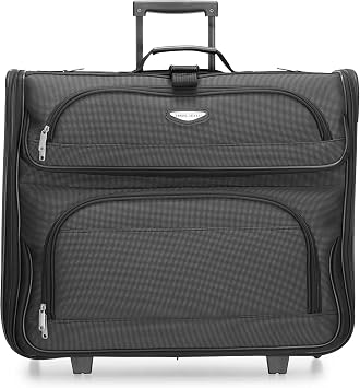 Travel Select Amsterdam Business Rolling Garment Bag, Softside Expandable Rolling 2-Wheeled Suit Carrier, Gray, One Size
