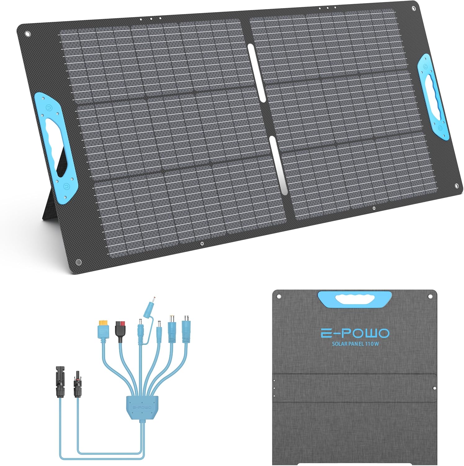 110W Portable Solar Panel for Power Station, 23.5% High Efficiency ETFE Foldable Solar Panels Charger, QC3.0 USB-A &Type-C Output, IP67 Waterproof for RV, Outdoor Camping, Off Grid Blackouts 110W Portable Solar Panel for Power Station, 23.5% High Efficiency ETFE Foldable Solar Panels Charger, QC3.0 USB-A &Type-C Output, IP67 Waterproof for RV, Outdoor Camping, Off Grid Blackouts