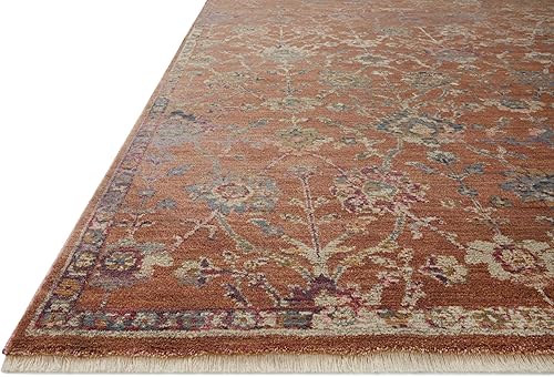 Miniatura 4 de Loloi Giada Collection GIA-05 - Alfombra tradicional color terracotamulticolor, 7 pies 9 pulgadas x 7 pies 9 pulgadas, redonda