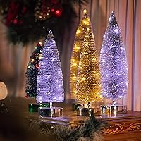 Vista 4 de Varmax - Árbol navideño de mesa con purpurina y luces
