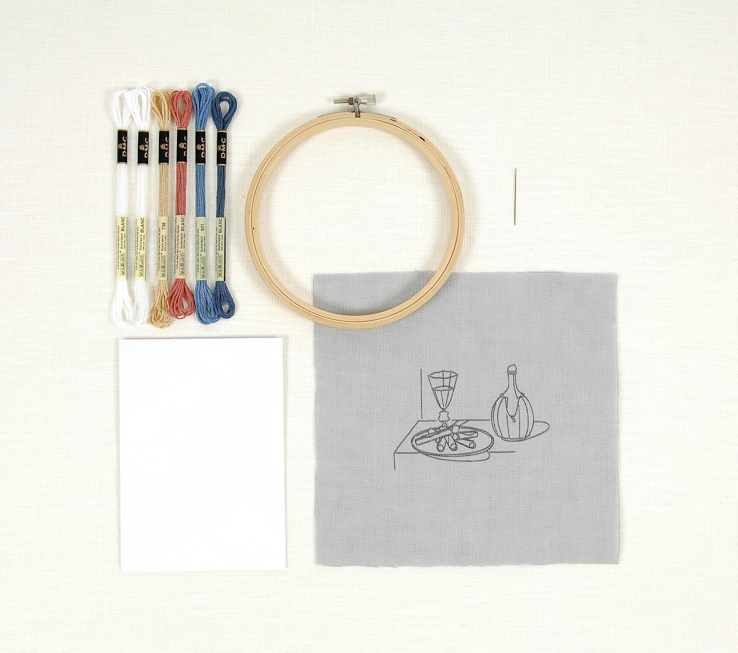 DMC x Louvre Museum Collection TB187/81 Free Stitch Kit, Beaujean, From Still Life with Rolled Sweets, Finished Diameter 4.9 inches (12.5 cm)