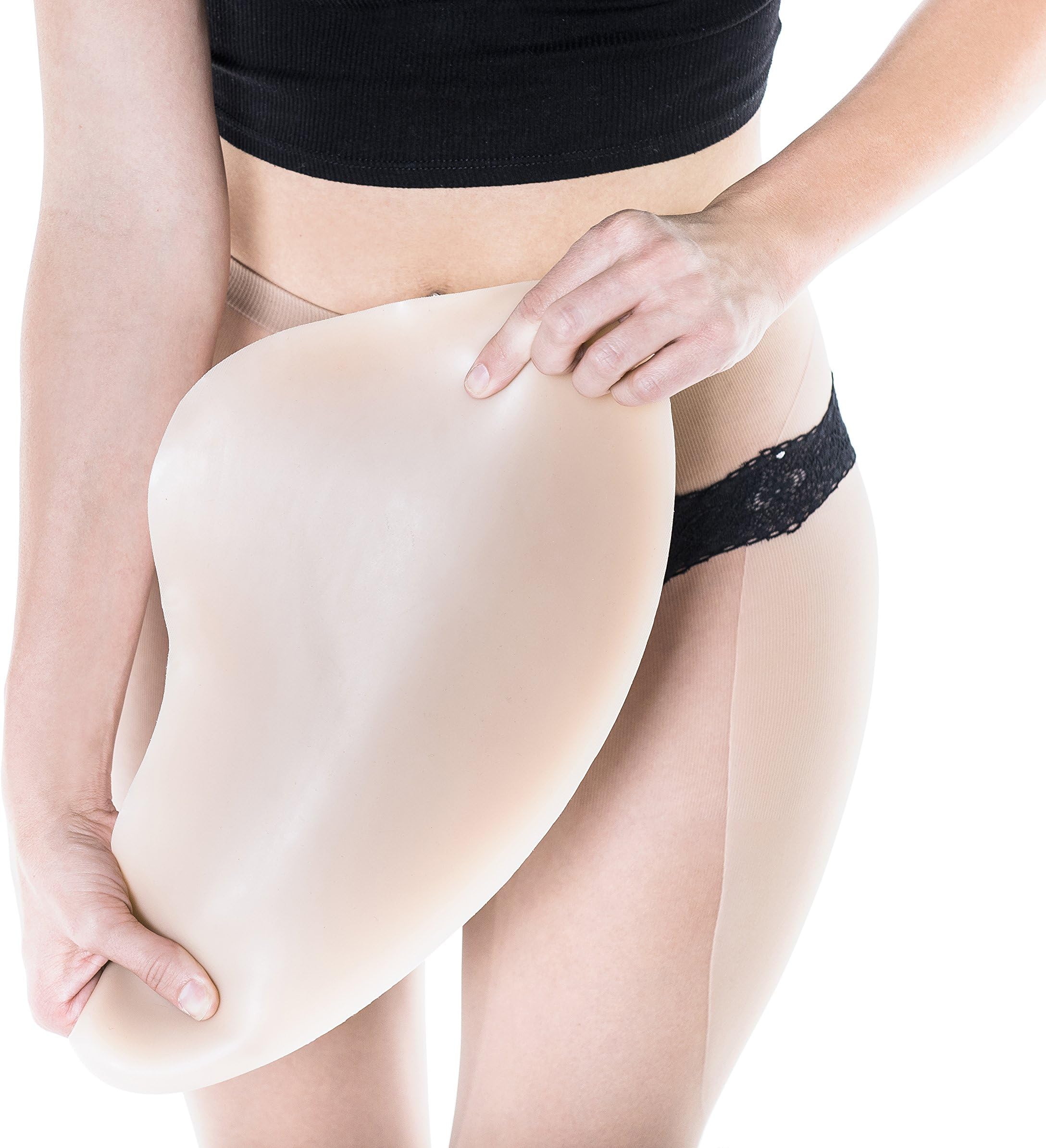 Sculptress Silicone Hip Pads by Skinister. Premium Realistic Hip Dip Filler Shapewear, Chocolate, B