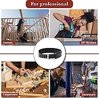 Vista 6 de Style n Craft Cinturón de trabajo de cuero de grano completo cónico de 3 pulgadas de ancho, resistente y duradero, negro (75437)