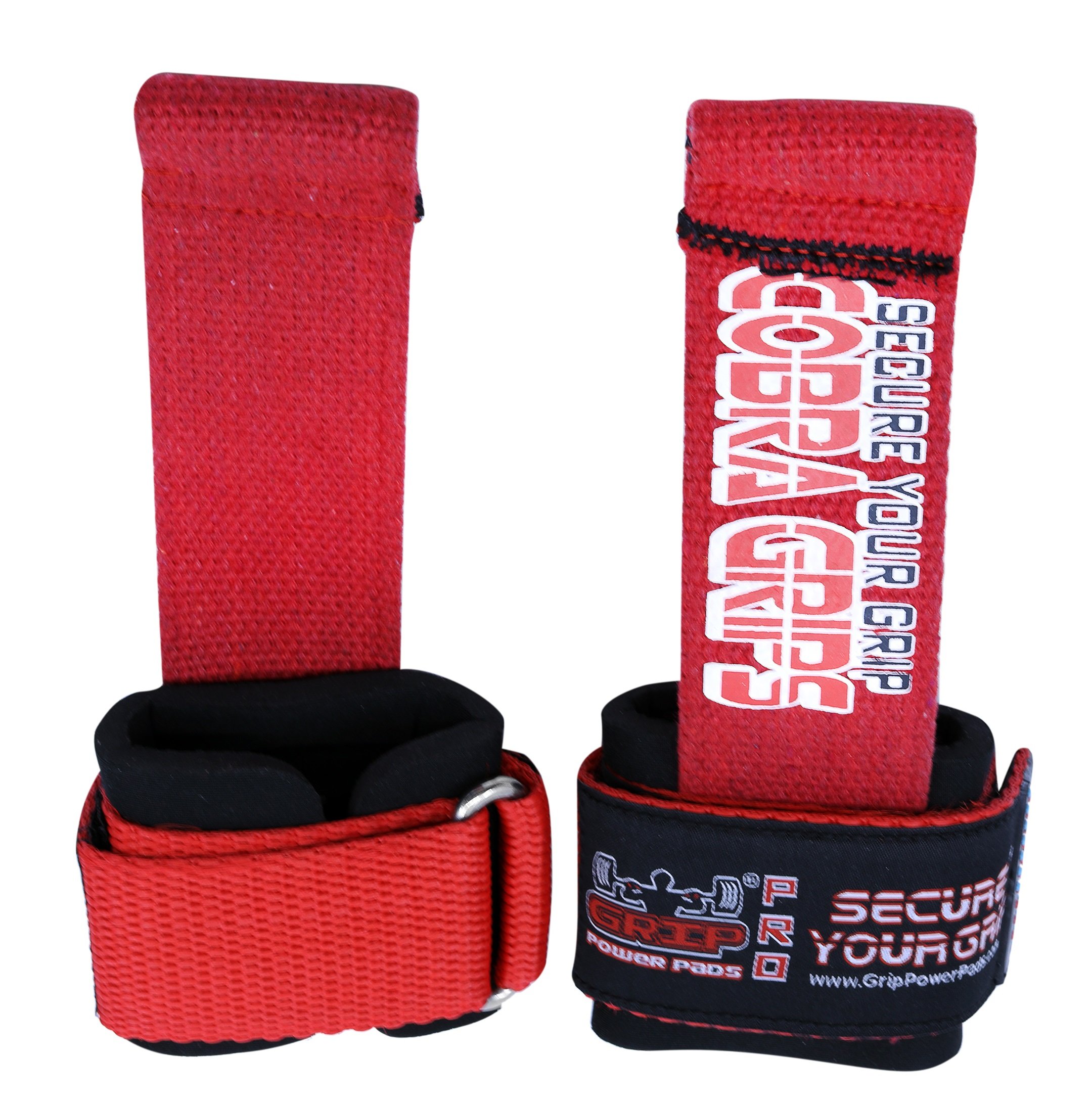 Gym Lifting Dowel Straps Neoprene Padded Wrist Wraps for Weight Training, Bodybuilding & Fitness – Wrist and Grip Support, 2 Pack (Red)