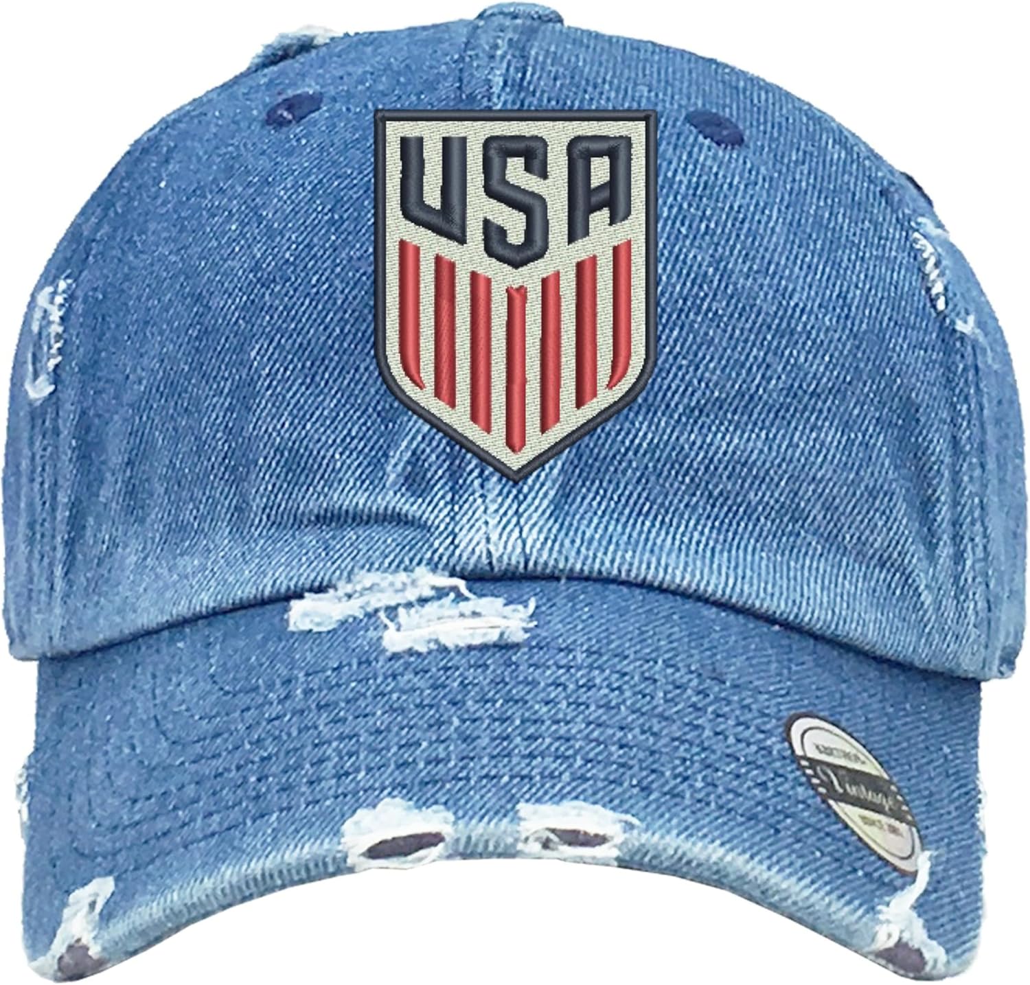 ALLNTRENDS USA Soccer Hat Embroidered Dad Hat Team Fans US Flag Cap