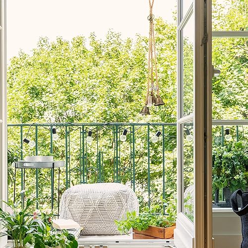 Miniatura 7 de Blulu Campanas de bruja de protección para pomo de puerta, campanillas de viento de bruja, colgador de puerta, suministros de brujería de energía