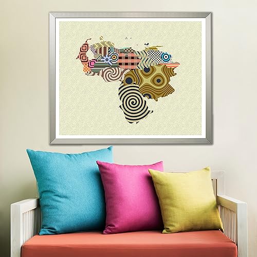 Miniatura 6 de Venezuela Map Wall Poster Canvas Print Home Décor Painting Unframed